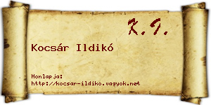 Kocsár Ildikó névjegykártya