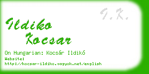 ildiko kocsar business card