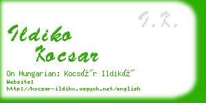 ildiko kocsar business card